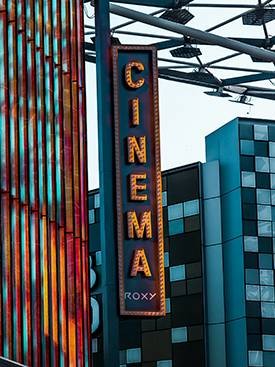 movie theater sign